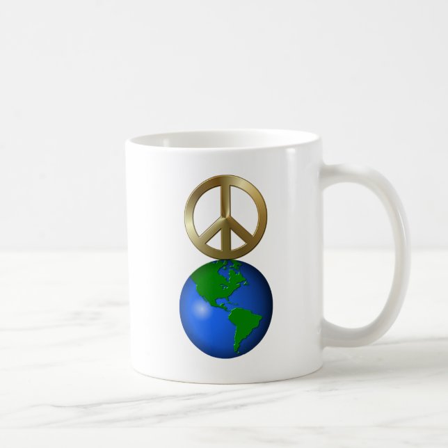 Taza De Café La paz en la Tierra: el mundo rompe el café (Derecha)
