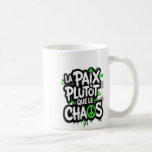 Taza De Café La paz es una elección<br><div class="desc">Diseño elegante que expresa que la paz es una decisión diaria. Ideal para un estilo calmado con un mensaje humano fuerte e inspirador.</div>