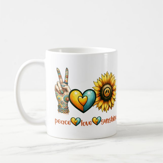 Taza De Café La paz giratoria personalizada (Izquierda)