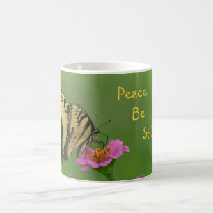 Taza De Café La paz sea aún mariposa