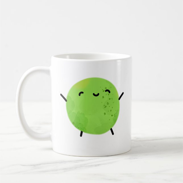 Taza De Café La paz verde de Kawaii (Izquierda)