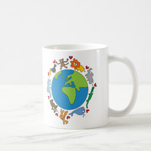 Taza De Café La paz y el amor adoran a los Personalizados anima