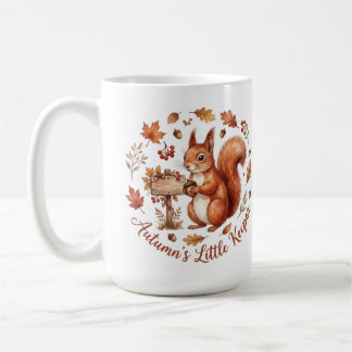 Taza De Café La pequeña ardilla guardiana del otoño