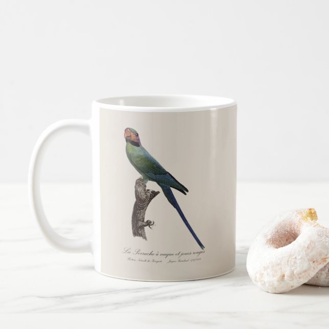 Taza De Café La Perruche a nuque et joues rouges (Con donut)