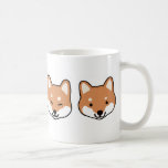 Taza De Café La Personalizado chiba inu sonriente tiña cara de<br><div class="desc">Cute Shiba Inu Dibuja Café Mug. Este perro kawaii es el más pequeño de las razas de perros Spitz japoneses. Una taza de diversión para casa y oficina que hace el regalo perfecto para los amantes de los Inu Shiba. Echa un vistazo a Doodle World de Jenn para ver aún...</div>