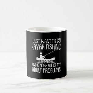 Taza De Café La pesca del kajak ignora todos los problemas