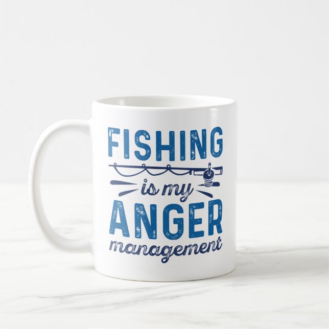 Taza De Café La pesca es mi gestión de la ira (Izquierda)