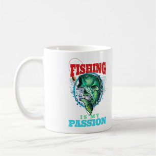 Taza De Café La pesca es mi pasión, idea de regalo de pesca de