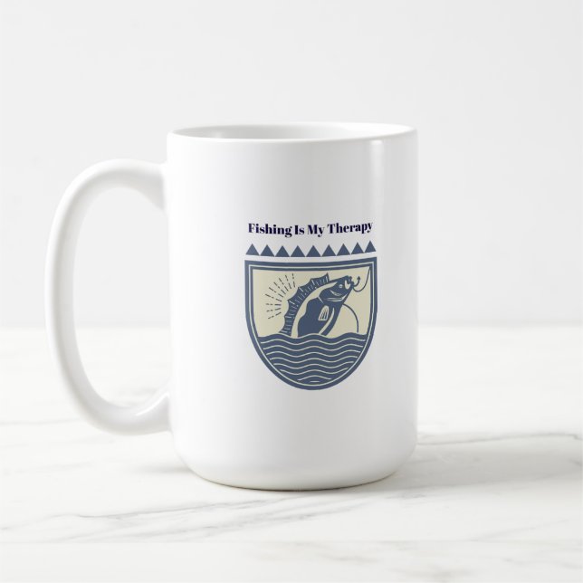 Taza De Café La pesca es mi terapia (Izquierda)