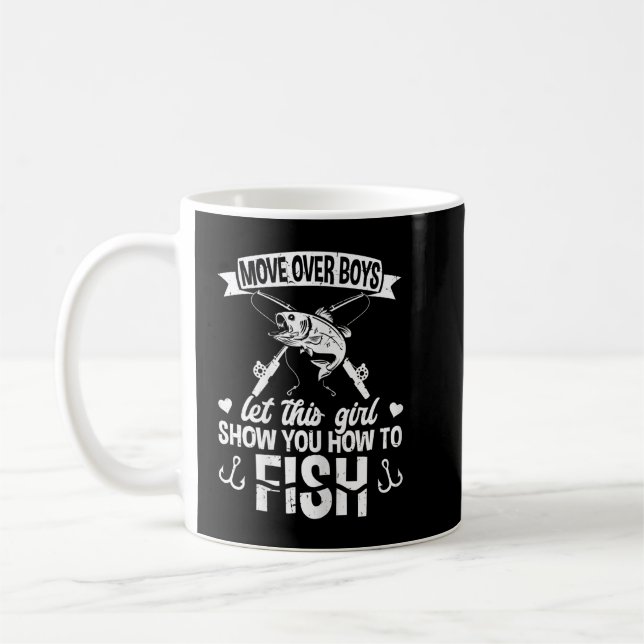 Taza De Café La Pesca Graciosa De Las Mujeres Deja Que Este Chi (Izquierda)