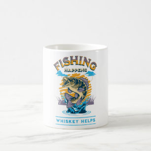 Taza De Café La pesca sucede. ¡El whiskey ayuda!