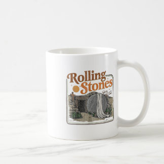 Taza De Café La Piedra Fue Quitada Él Está Vivo Retro Cristo