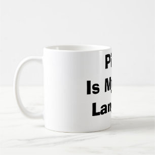 Taza De Café La pizza es mi lengua de amor