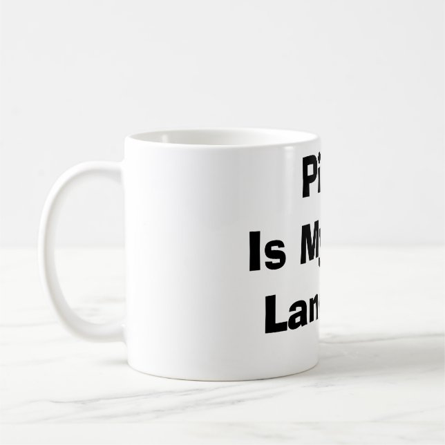 Taza De Café La pizza es mi lengua de amor (Izquierda)