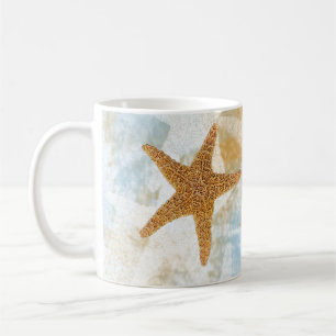 Taza De Café La playa costera de Sea Stars Starfish
