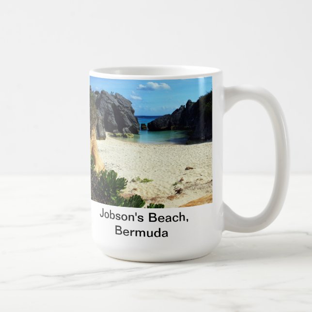 Taza De Café La playa de Jobson, Bermudas (Derecha)