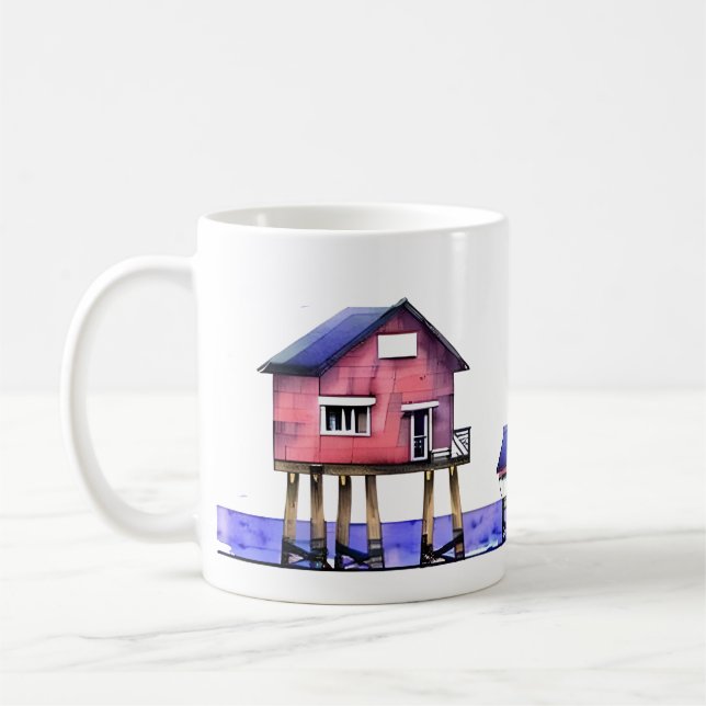 Taza De Café La playa es mi lugar feliz (Izquierda)