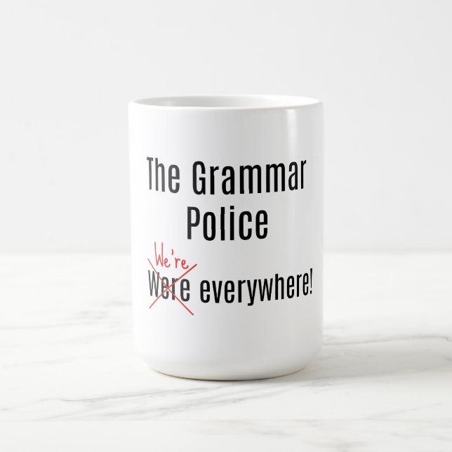 Taza De Café La policía de la gramática asalta (Centro)