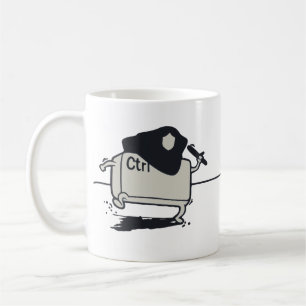 Taza De Café La policía divertida Humor - el Ctrl que persigue