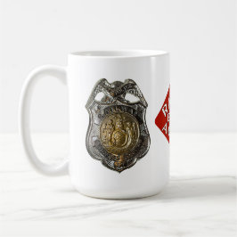 Taza De Café La policía expresa del ferrocarril Badge