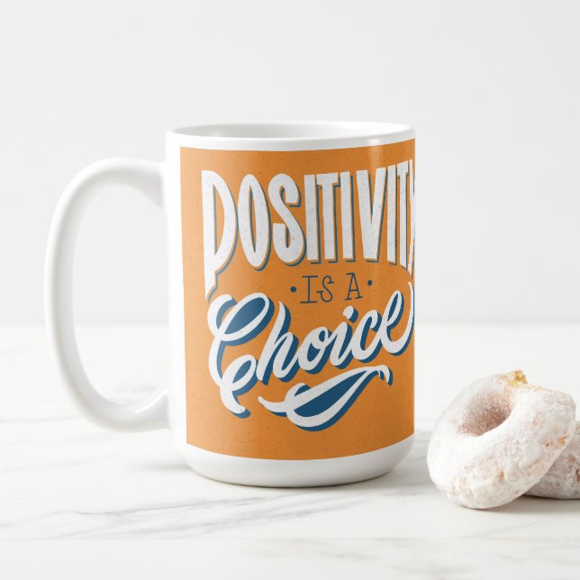 Taza De Café La positividad es una elección (Con donut)
