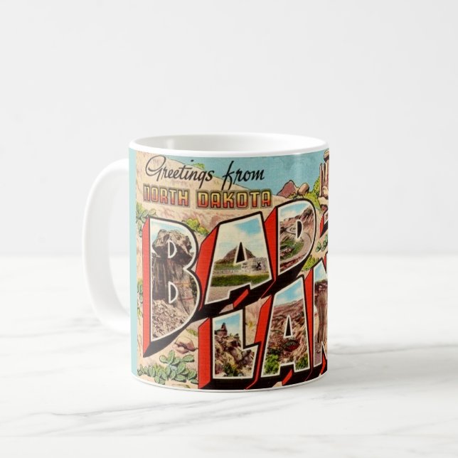 Taza De Café La postal de Badlands (Anverso izquierdo)