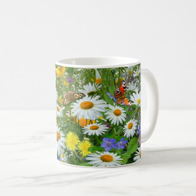 Taza De Café La pradera de flores silvestres (Anverso derecho)