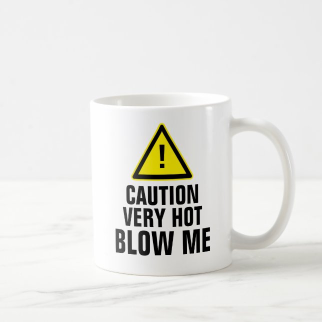 Taza De Café La precaución muy caliente me sopla (Derecha)