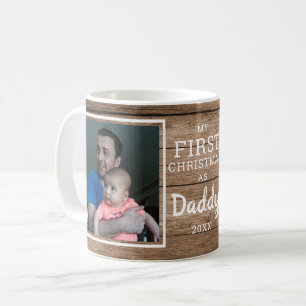 Taza De Café La primera madera rústica navideña del Personali