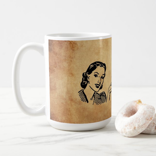 Taza De Café La princesa de SlipperyJoe aplaude caminar diverti (Con donut)