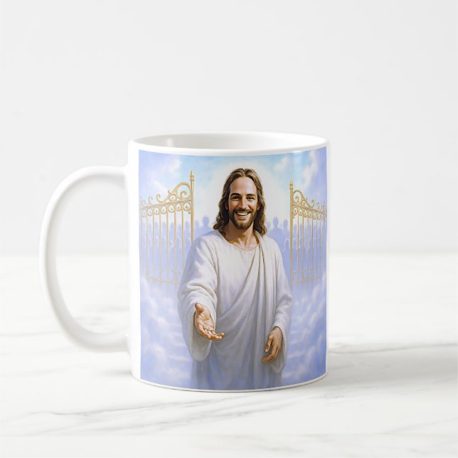 Taza De Café La Puerta del Cielo Jesús (Izquierda)