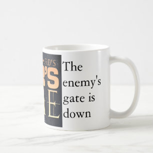 Taza De Café La puerta del enemigo - correcta
