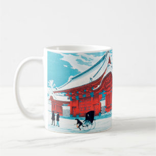 Taza De Café La Puerta Roja del Hongo en Nieve por Hiroaki Taka