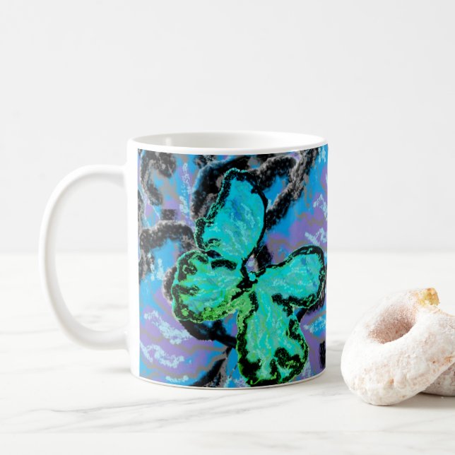 Taza De Café La red de una mariposa (Con donut)