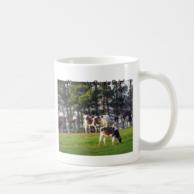 Taza De Café La regla de la vaca de Wisconsin (Derecha)