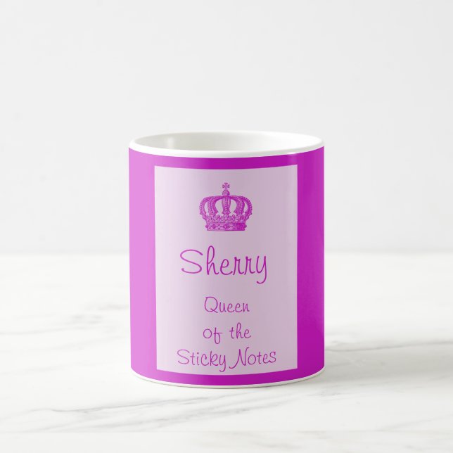 Taza De Café La Reina de las pegajosas notas (Centro)