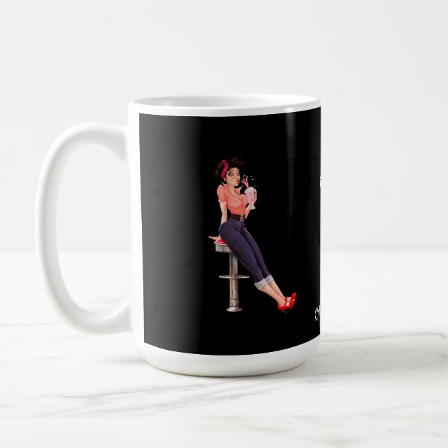 Taza De Café ¡La Reina de todo! Texto editable y nombre (Izquierda)