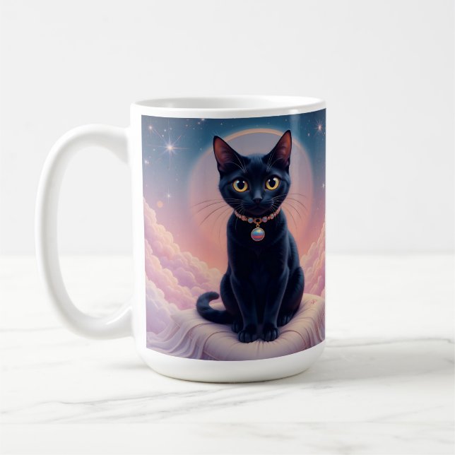 Taza De Café La Reina Del Cielo Del Gato Negro (Izquierda)