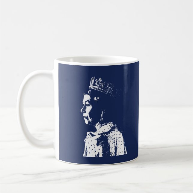 Taza De Café La Reina Isabel II En La Unidad De Memoria Amante  (Izquierda)