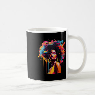Taza De Café La reina negra africana Melanin goteando en el Áfr