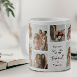 Taza De Café La Rejilla Fotográfica Contemporánea ¿Serás Mi Nov<br><div class="desc">Pídele a tus chicas que sean tu dama de honor con esta foto contemporánea '¿Serás mi dama de honor? mantente despierta. El diseño incluye 11 fotografías de su elección. Simplemente texto personalizar, por lo que es único para usted. El lindo corazón se puede cambiar a cualquier color haciendo clic en...</div>