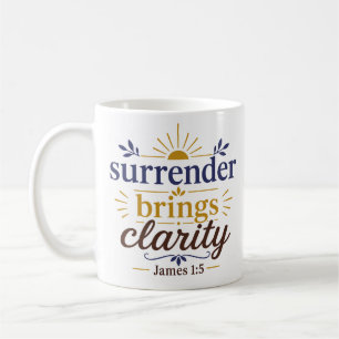 Taza De Café La Rendición Trae Claridad Estímulo Cristiano
