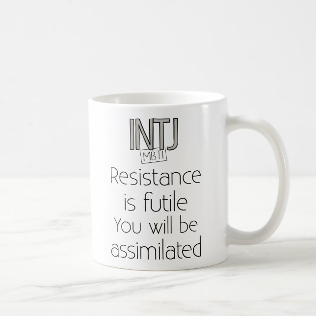 Taza De Café La resistencia de INTJ es vana (Derecha)