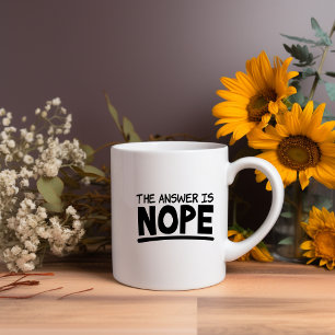 Taza De Café La Respuesta Es No Meme Mug