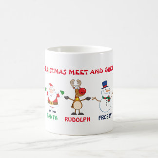 Taza De Café La reunión del navidad y saluda