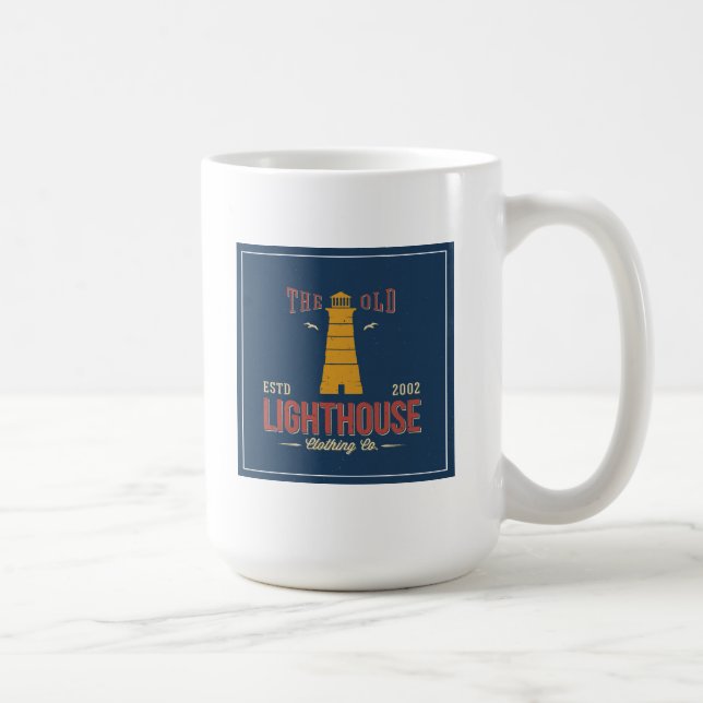 Taza De Café La ropa vieja Co. del faro (Derecha)