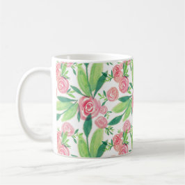 Taza De Café La Rosa Whimsy Gold Border Floral Mug
