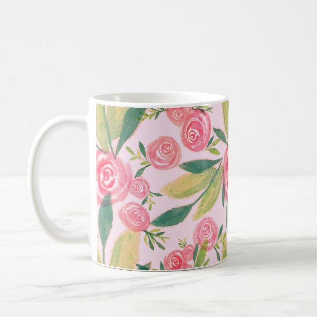 Taza De Café La Rosa Whimsy Gold Floral Mug (Izquierda)