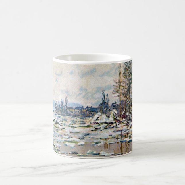 Taza De Café La ruptura del hielo de Claude Monet (Centro)