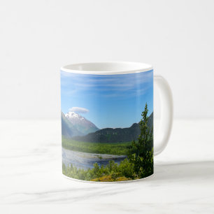 Taza De Café La salida de Alaska del valle del glaciar es un ca